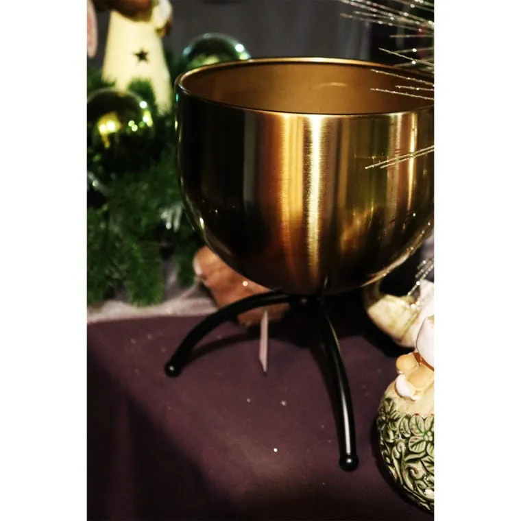 Osłonka Metalowa Na Trzy Nogi 23 cm - Złota
