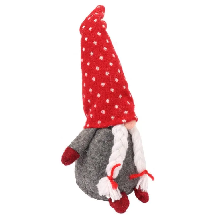 Figurka Skrzat W Czerwonej Czapie Z Warkoczami 25cm
