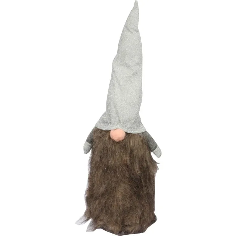 Figurka Skrzat W Szarej Czapie 50 cm, Kolor - Brązowy