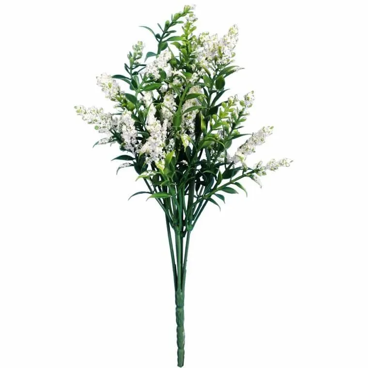 Bukiet 5 Gałązek Tawułki 28 cm Kolor - Biały