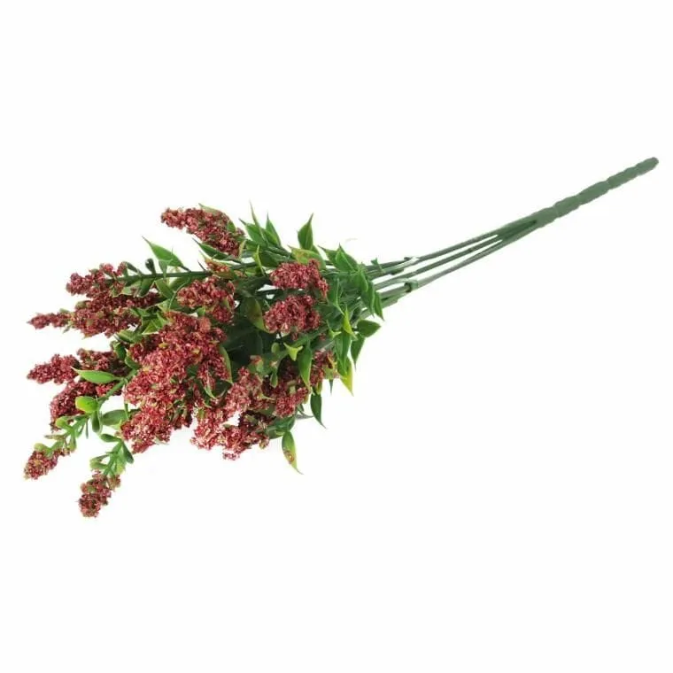 Bukiet 5 Gałązek Tawułki 28 cm Kolor - Czerwony