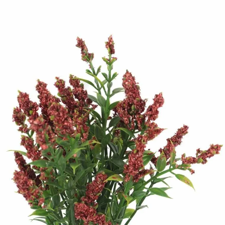 Bukiet 5 Gałązek Tawułki 28 cm Kolor - Czerwony