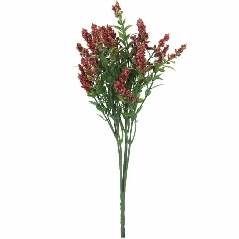 Bukiet 5 Gałązek Tawułki 28 cm Kolor - Czerwony