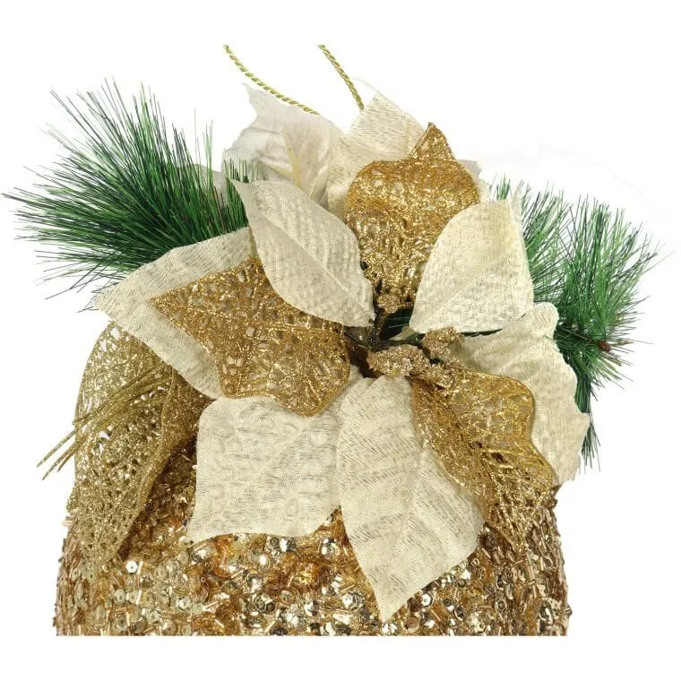 Duża Dekoracja Świąteczna - Kula 30 cm Zawieszka Złota