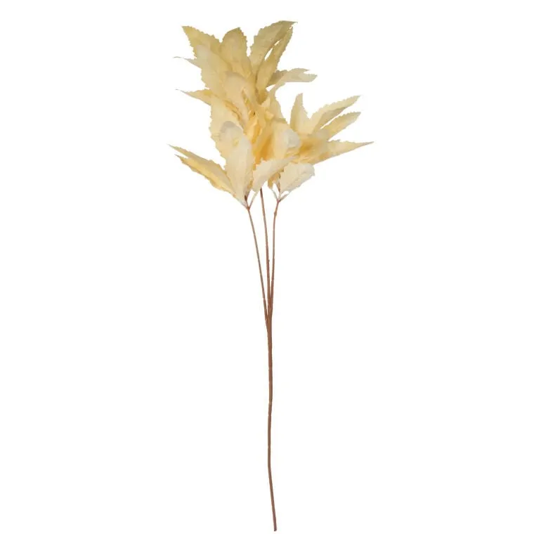 Gałązka Sztucznych Liści 87 cm - Kremowa