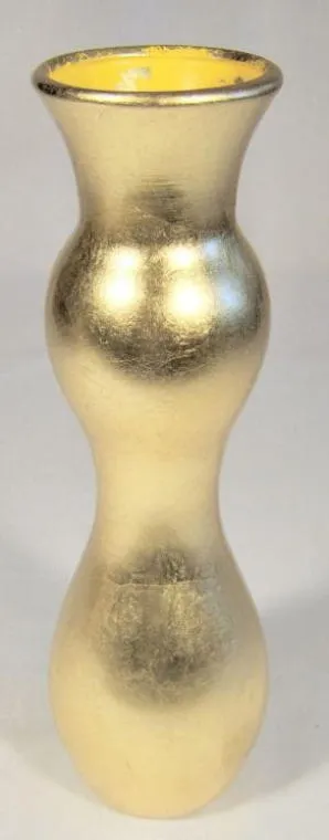 Wazon Ceramiczny O Wysokości 30 cm I Średnicy 9 cm - Złoty