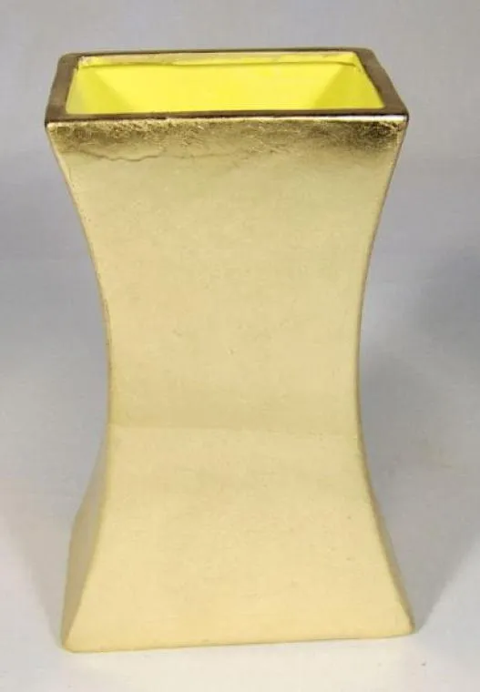Wazon Ceramiczny Zwężany - Złoty
