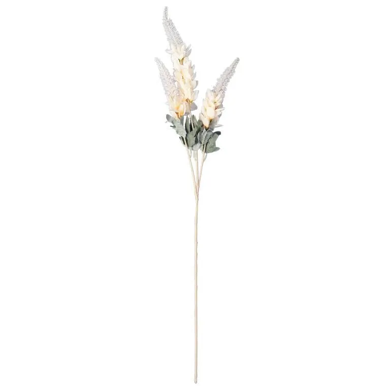 Galicja Sztuczna - Gałązka Z Trzema Kwiatami Glicynii, Kolor Kremowy, 96 cm
