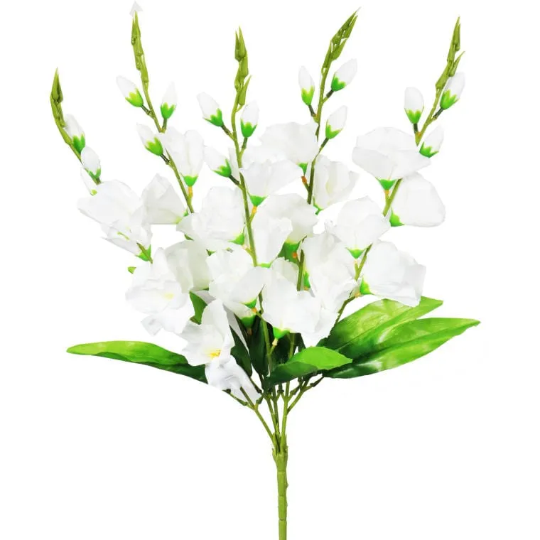 Pięć Białych Gladioli - Bukiet O Wysokości 60 cm