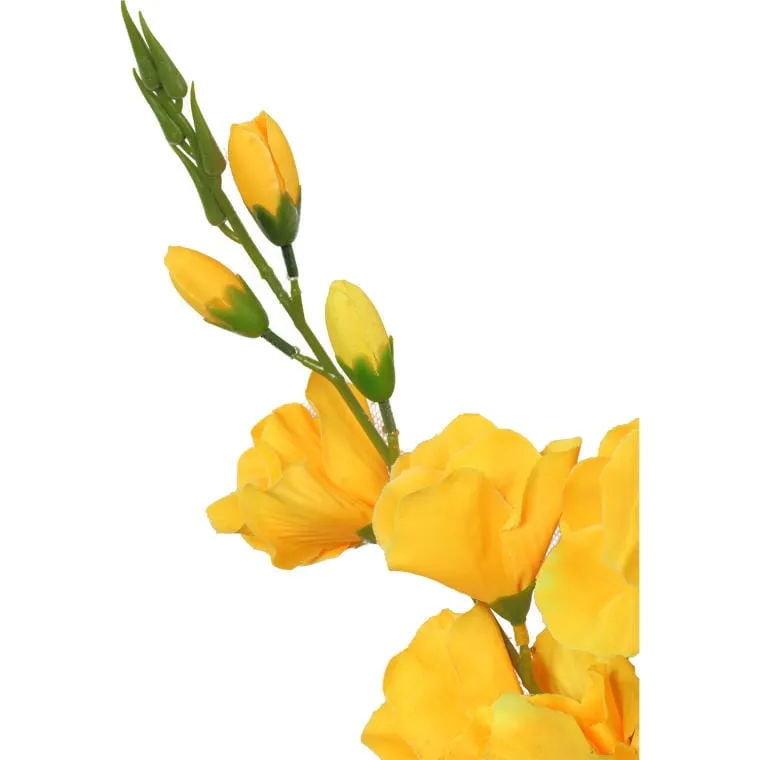 Bukiet Pięciu Żółtych Gladioli O Wysokości 60 cm