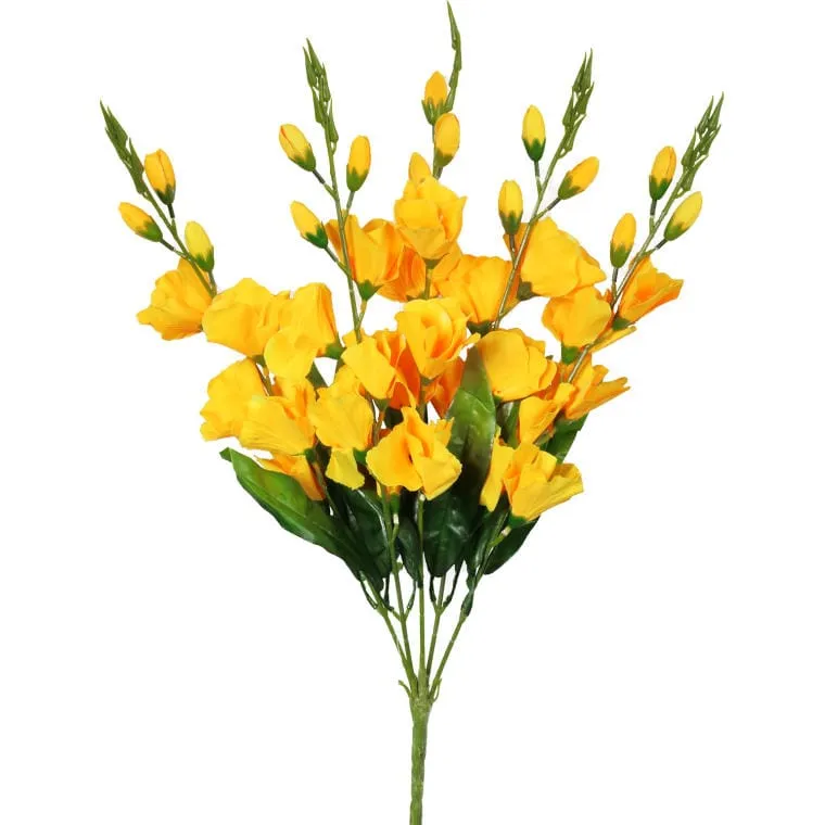 Bukiet Pięciu Żółtych Gladioli O Wysokości 60 cm