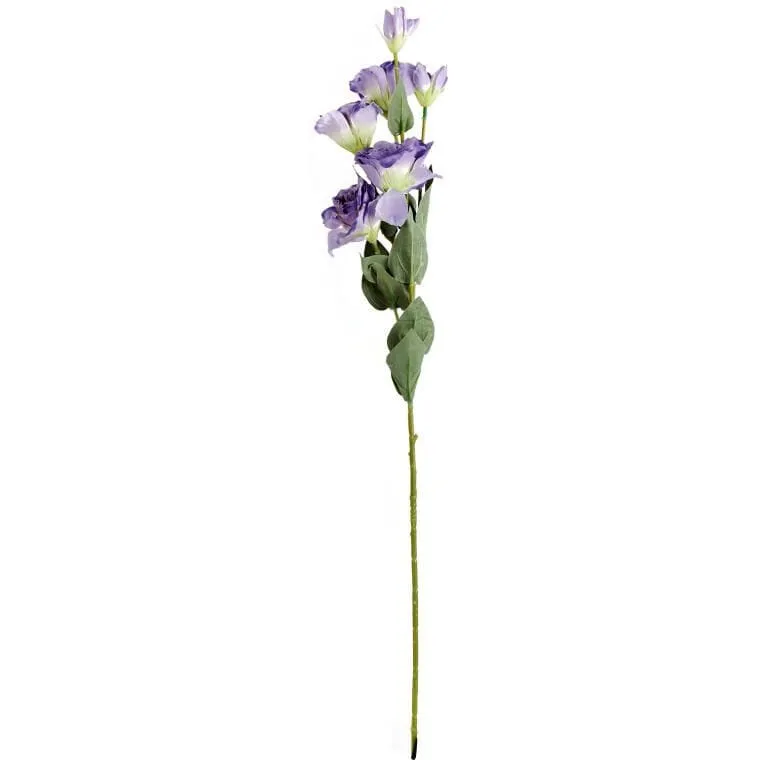 Eustoma Fioletowa - Gałązka Dekoracyjna Z 6 Kwiatami O Realistycznym Wyglądzie