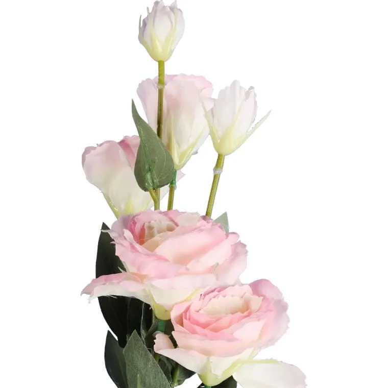 Eustoma - Kompozycja 6 Jasnoróżowych Kwiatów O Wysokości 80 cm