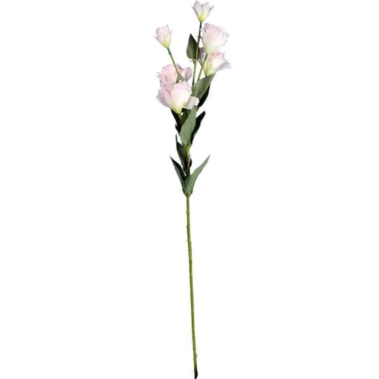 Gałązka Eustoma Z 6 Kwiatami, Wysokość 80 cm, Wyglądająca Jak Żywa - Różowa