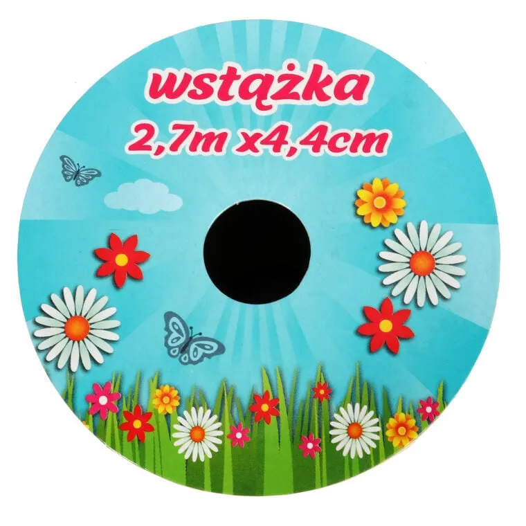 Wstążka Dekoracyjna Wielkanocna 2,7m - Żółta