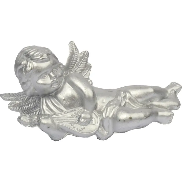 Komplet 3 Srebrnych Aniołów Do Zawieszenia O Wysokości 9 cm