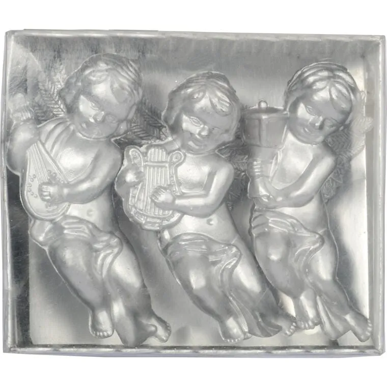 Komplet 3 Srebrnych Aniołów Do Zawieszenia O Wysokości 9 cm