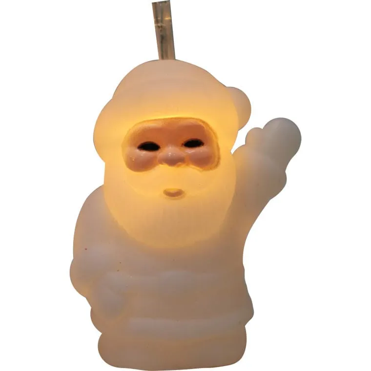 Lampki Choinkowe 10 LED Mikołaje Na Sznurze
