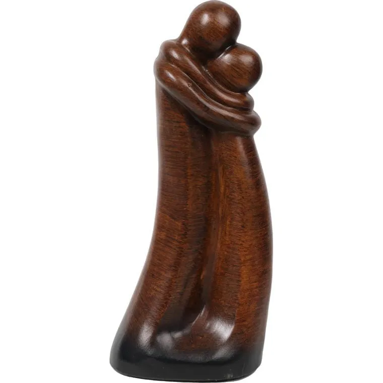 Ceramiczna Figurka Pary W Kolorze Brązowym 24x8x11 cm Z Antypoślizgowymi Gumkami