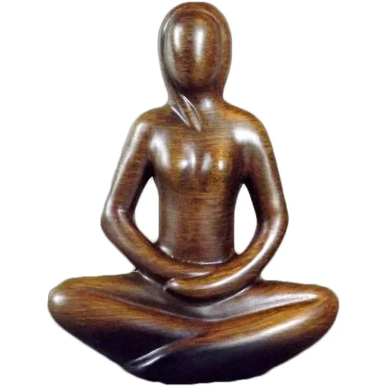 Ceramiczna Figurka Kobiety W Kolorze Brązowym 16x22x7 cm Z Gumkami Antypoślizgowymi