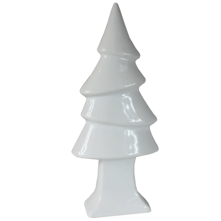 Choinka Ceramiczna Dekoracja Świąteczna - Biała