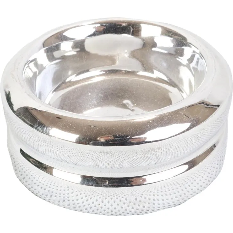 Świecznik Ceramiczny Na Świeczkę Tealight - Srebrny