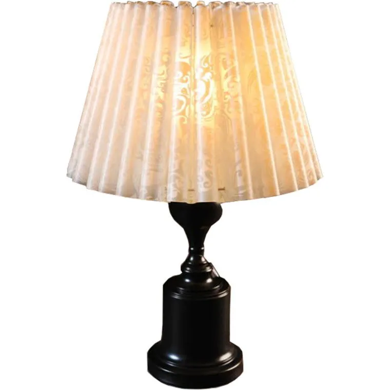 Lampa Stojąca Ze Stabilną Nogą I Białym Plastikowym Abażurem - Czarna