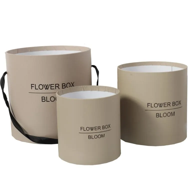 Flower Box Pudełko Na Kwiaty Prezent Dekoracje Średni - Brązowy