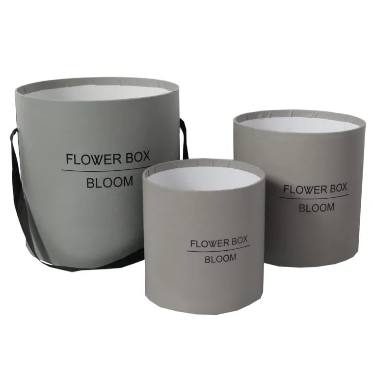 Flower Box Pudełko Na Kwiaty Prezent Dekoracje Średni - Szary