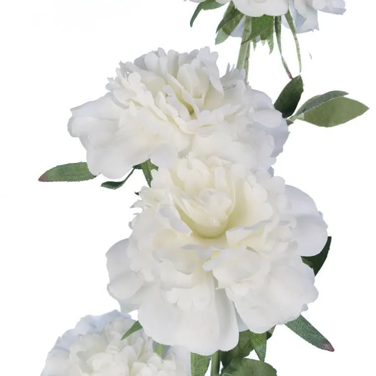 Gałązka 5 Piwonii 76 cm Kolor - Biały