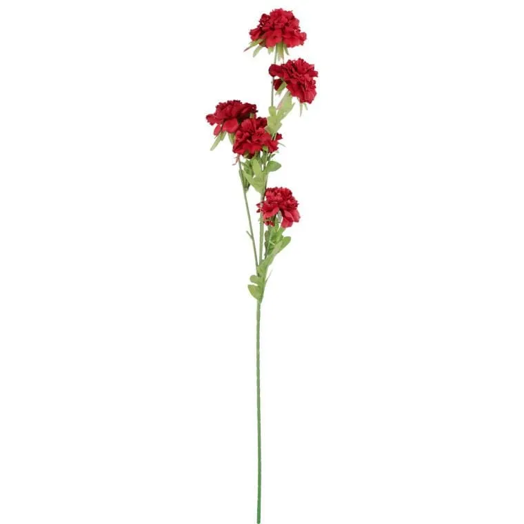 Gałązka 5 Piwonii 76 cm Kolor - Czerwony