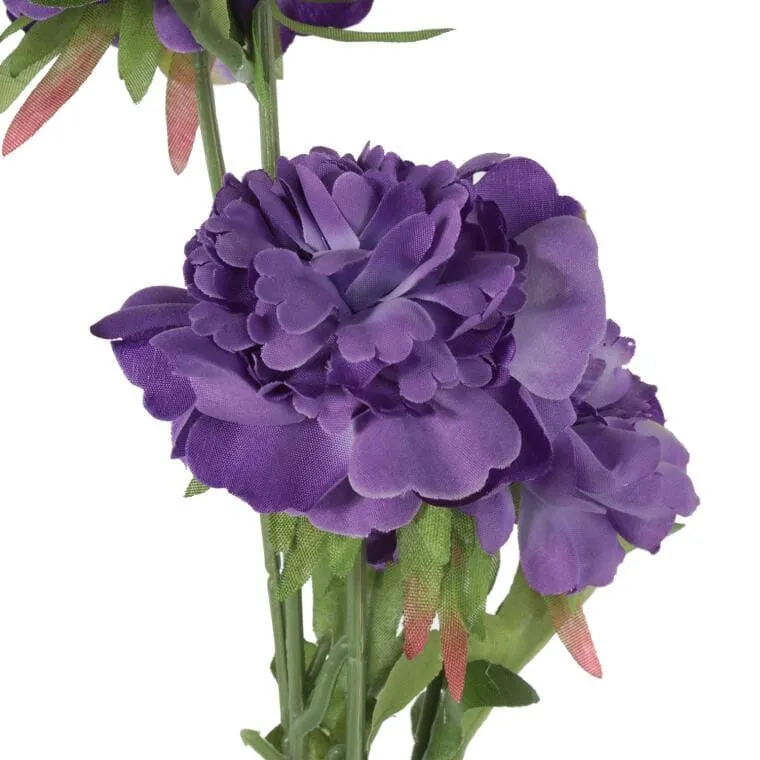 Gałązka 5 Piwonii 76 cm Kolor - Fioletowy