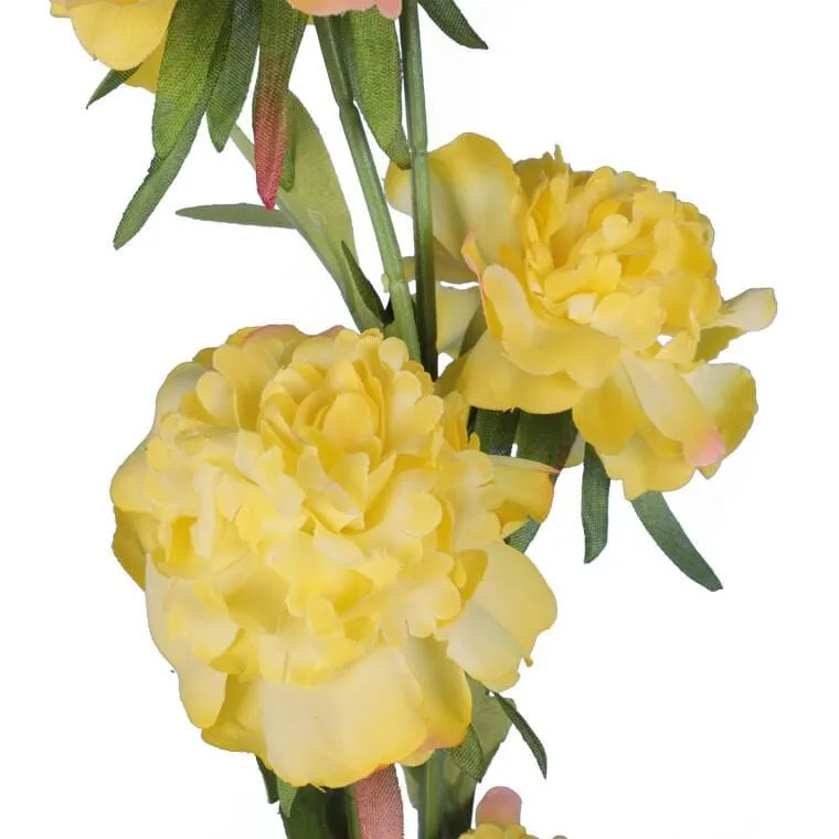 Gałązka 5 Piwonii 76 cm Kolor - Żółty