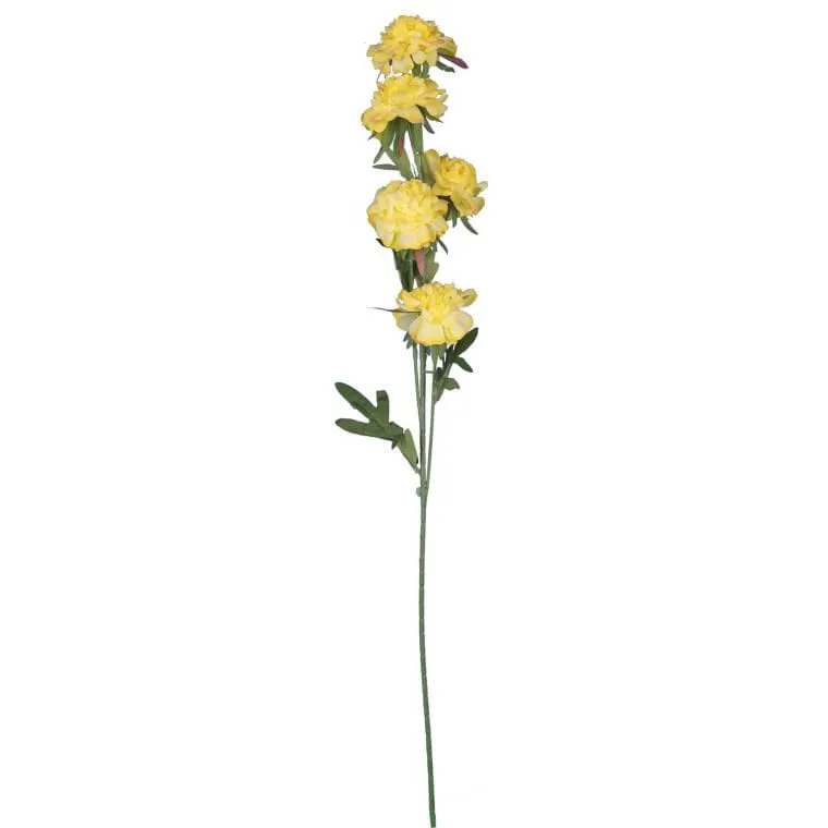 Gałązka 5 Piwonii 76 cm Kolor - Żółty