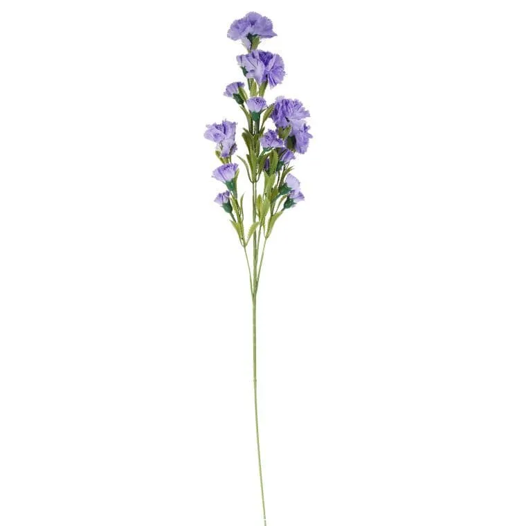Gałązka Z Sztucznymi Goździkami Fioletowymi - 15 Kwiatów, Wysokość 86 cm