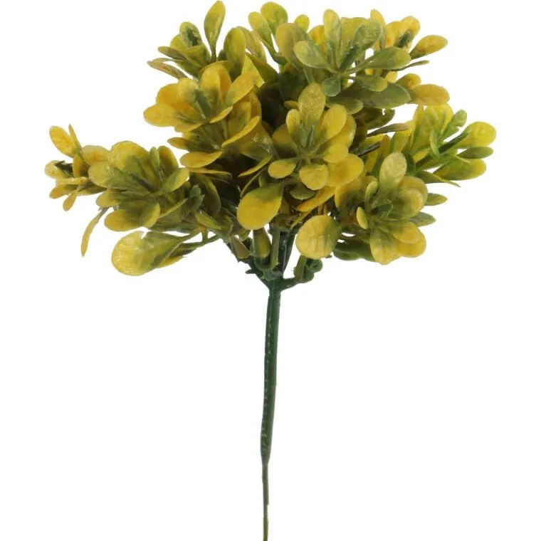 Bukszpan Dekoracyjny Wygląd Naturalny 19 cm - Żółto-Zielony