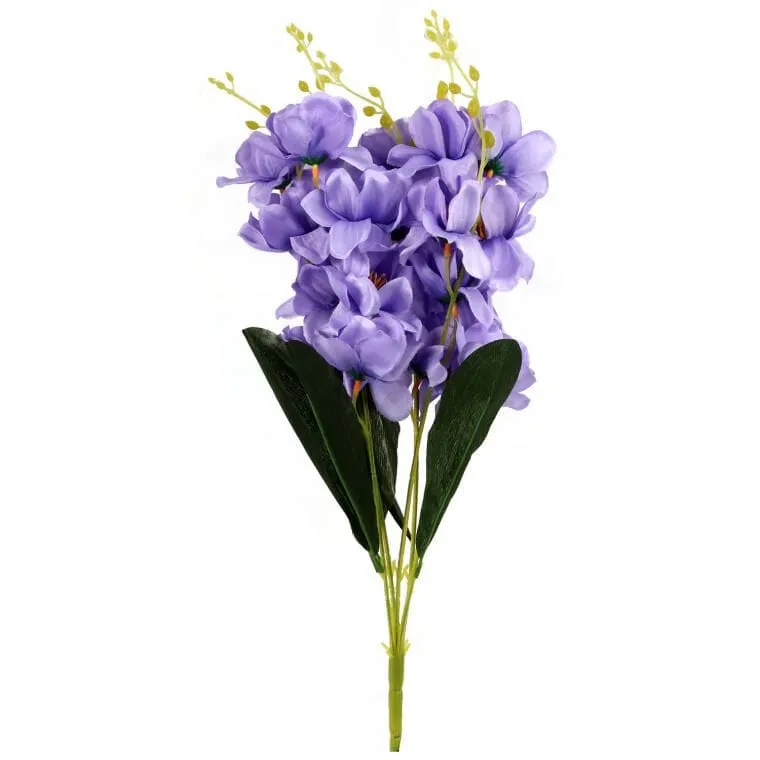 Sztuczne Storczyki W Kolorze Fioletowym - Bukiet 5 Sztuk, Wysokość 58cm