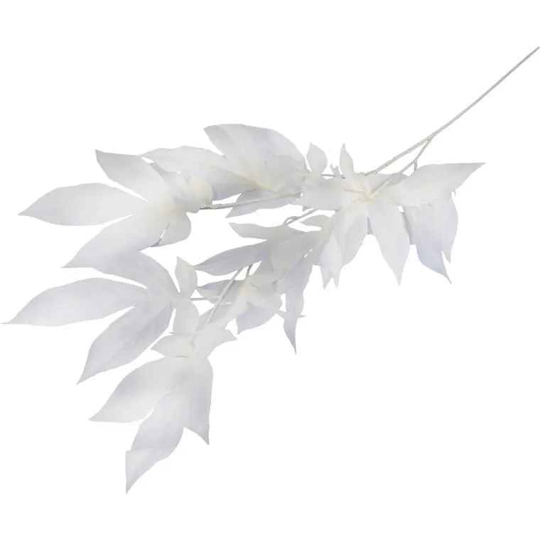 Liść Gałązka Potrójna 95cm - Biały