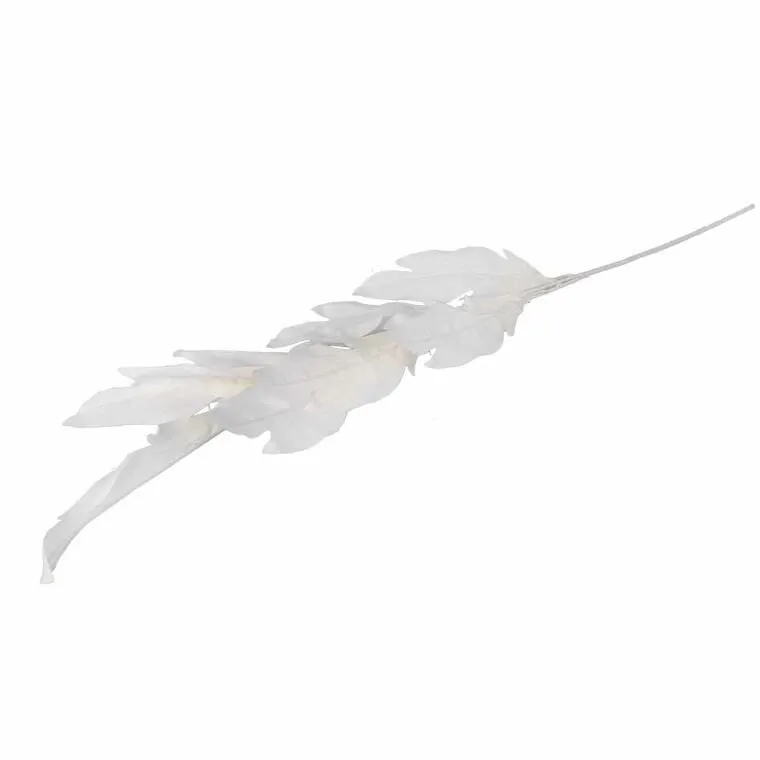 Gałązka Liści Ozdobnych 112 cm Kolor - Biały