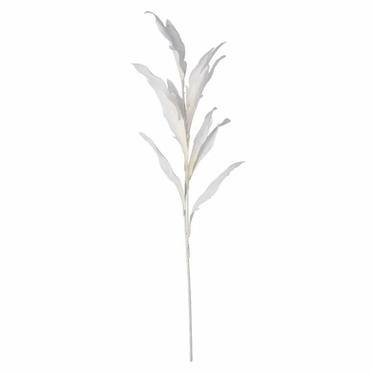 Gałązka Liści Ozdobnych 112 cm Kolor - Biały