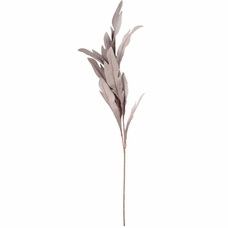 Gałązka Liści Ozdobnych 112 cm Kolor - Szary