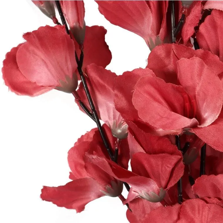 Bukiet 5 Sztucznych Gladioli W Kolorze Łososiowym - Realistyczna Dekoracja O Wysokości 65 cm