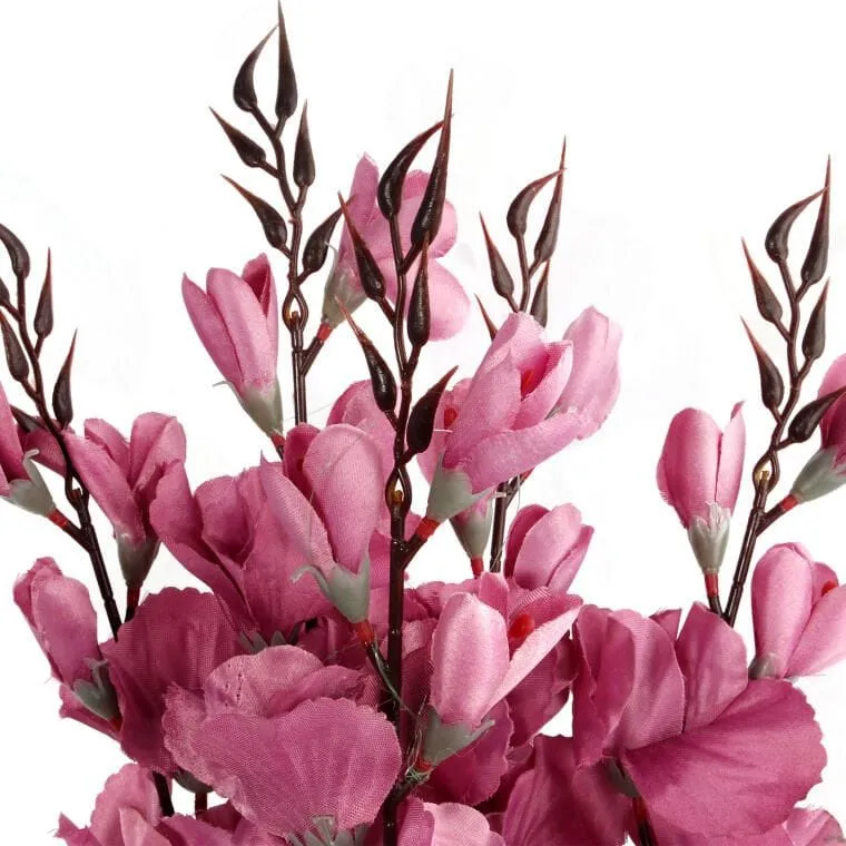 Sztuczny Bukiet 5 Gladioli W Pudrowym Różu - Wysoka Jakość 65 cm