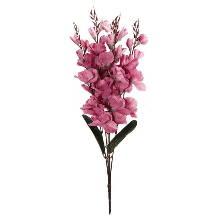 Sztuczny Bukiet 5 Gladioli W Pudrowym Różu - Wysoka Jakość 65 cm