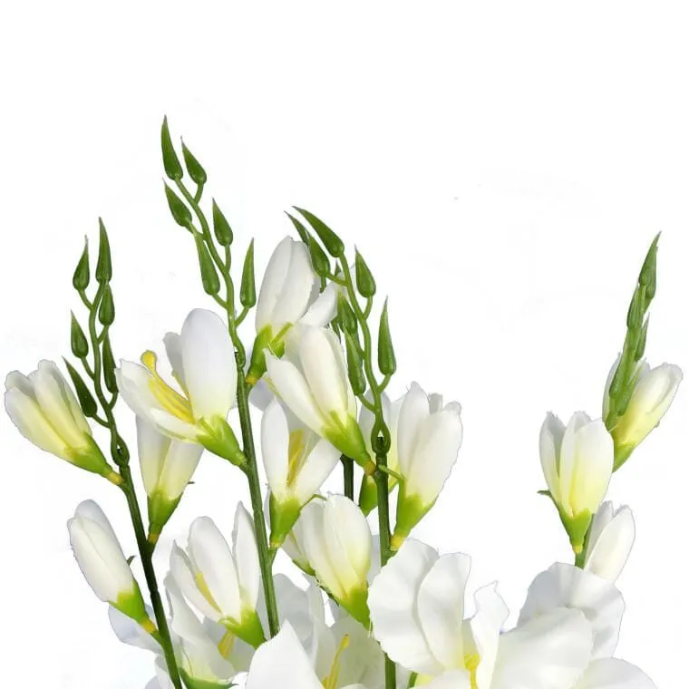 Bukiet Białych Gladioli Sztucznych, Naturalnie Wyglądających, 65 cm