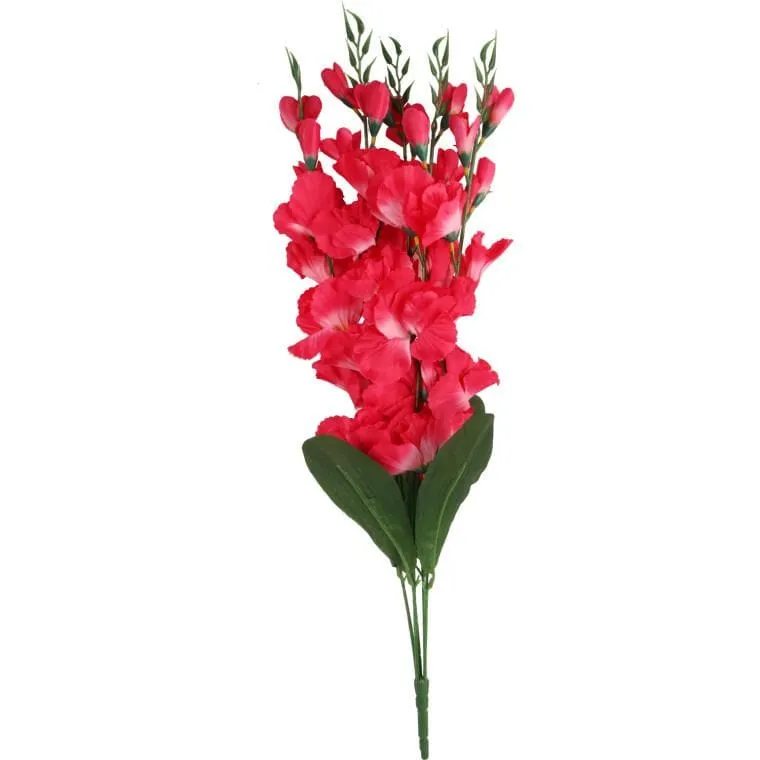 Bukiet Szlachetnych Gladioli W Kolorze Różowym – Sztuczne Kwiaty O Naturalnym Wyglądzie, 65cm