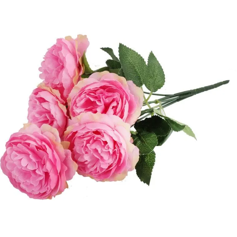 Sztuczne Piwonie W Bukiecie - 7 Sztuk, Kolor Różowy, Wysokość 36cm