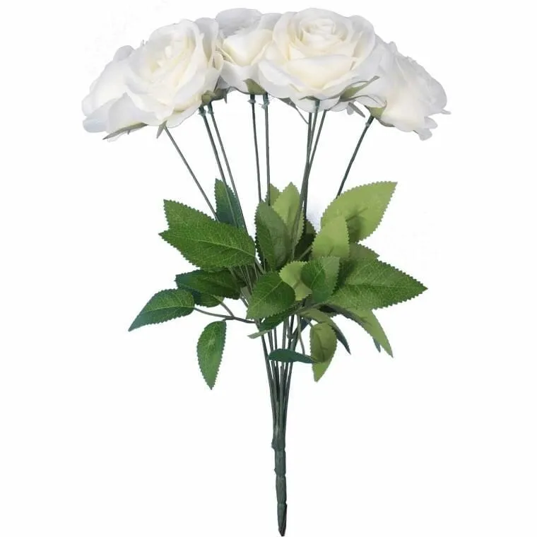 Bukiet 9 Róż 44 cm Kolor - Biały