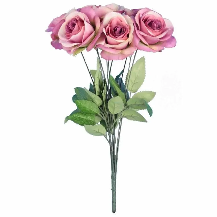 Bukiet 9 Róż 44 cm Kolor - Fioletowy