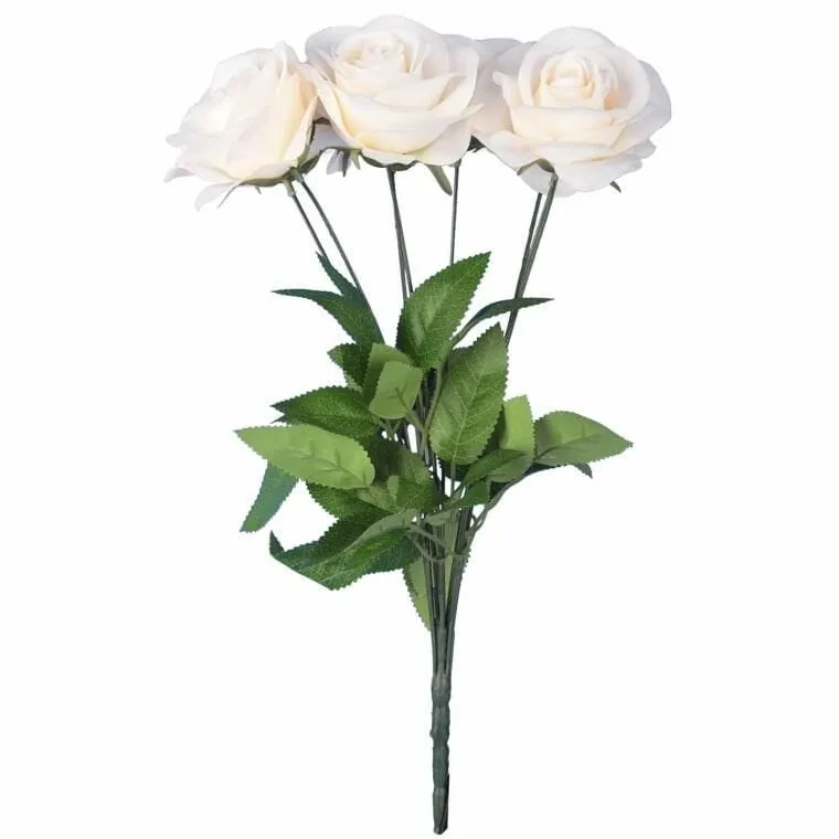 Bukiet 9 Róż 44 cm Kolor - Kremowy